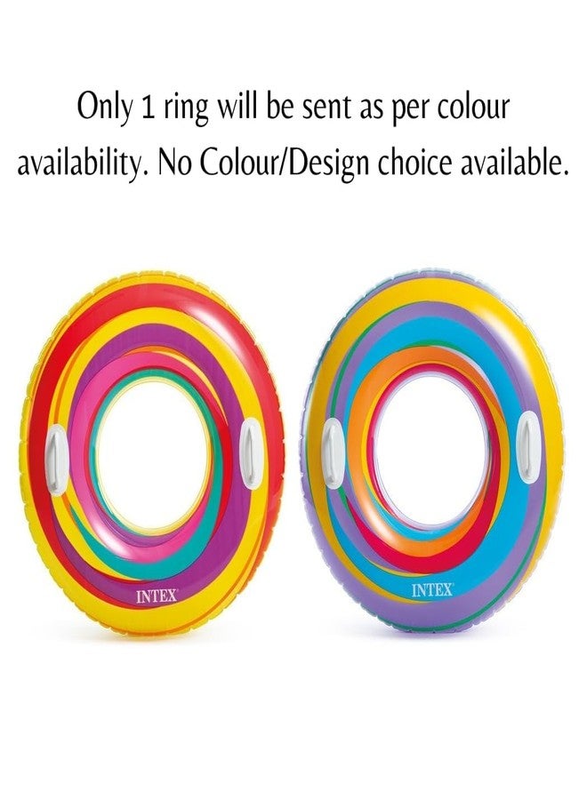 KidsZeeNie® Swirly Whirly 36IN Inflatable Swimming Rings for Summer Fun |Swim Tube for Kids 9+| Round Pool Float for Beach Party, Lake for Adult| Water Safety Floater with 2 Handles - Image 4